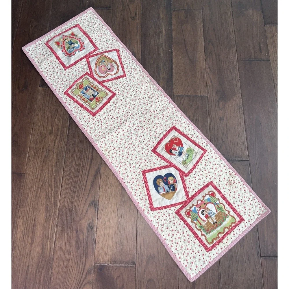 Country/Farmhouse -Quilted-Valentine-Love Table Runner-40.5 X‎ 13